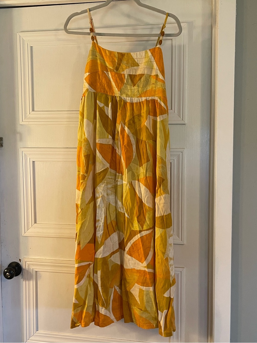 Women’s 1-State Linen Dress, size M, Shirred Back